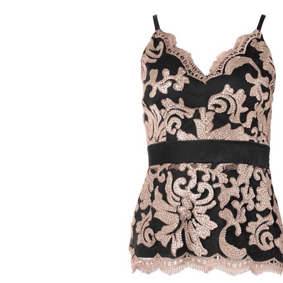 Sequin Detail Lace Top - Picture 5 of 10